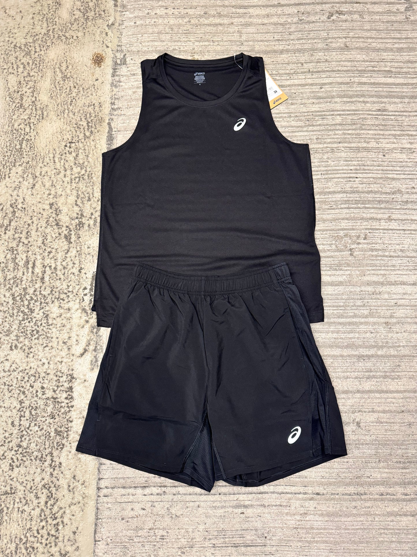 Asics vest short set black