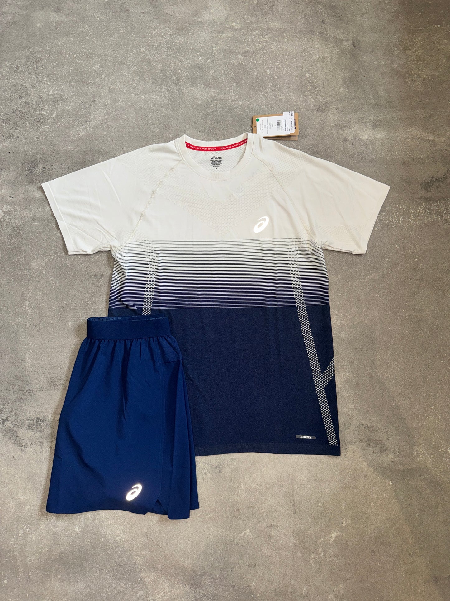 Asics Seamless Set Navy/White