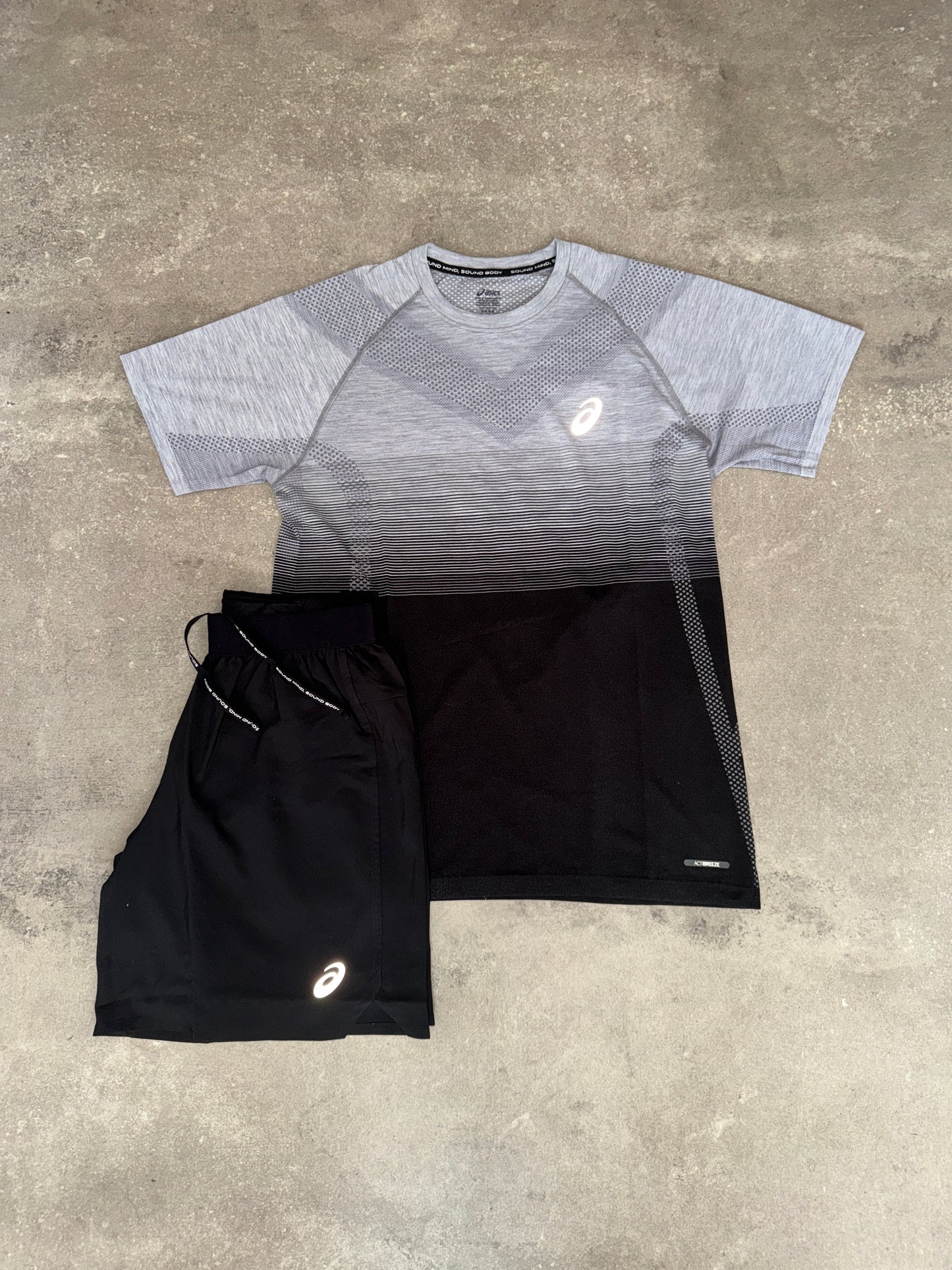 Asics seamless set Grey/Black