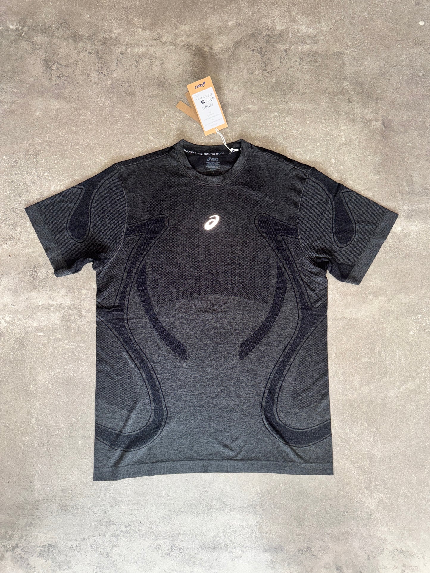 Asics Seamless Pattern Tee Black