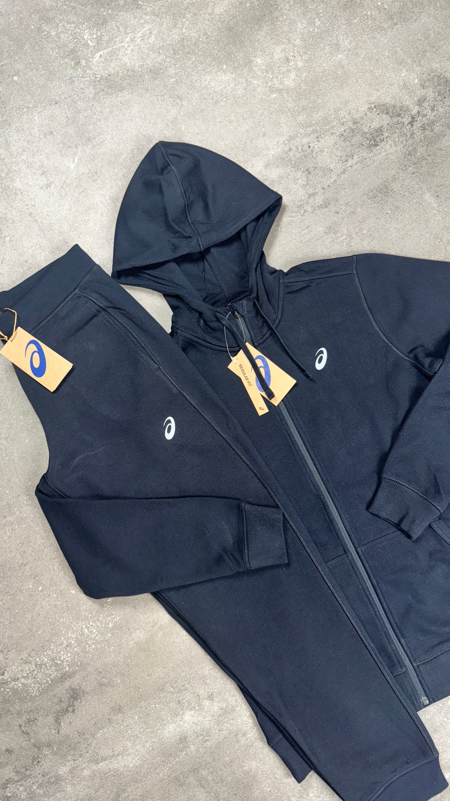 Asics Cotton Tracksuit Black