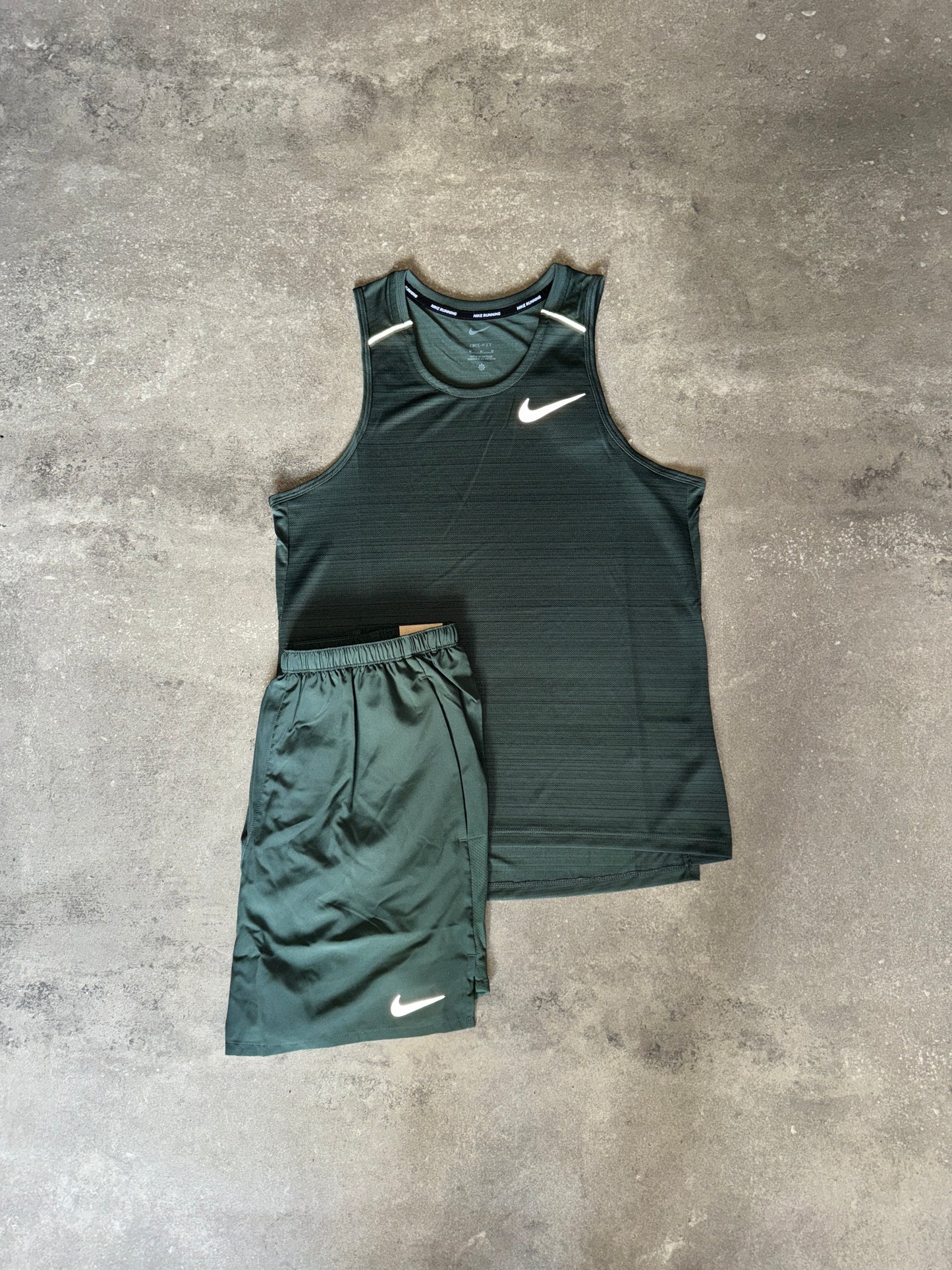 Nike Miler 1.0 Vest Set Vintage Green
