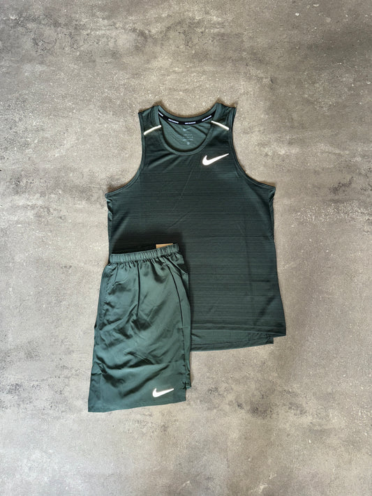 Nike Miler 1.0 Vest Set Vintage Green