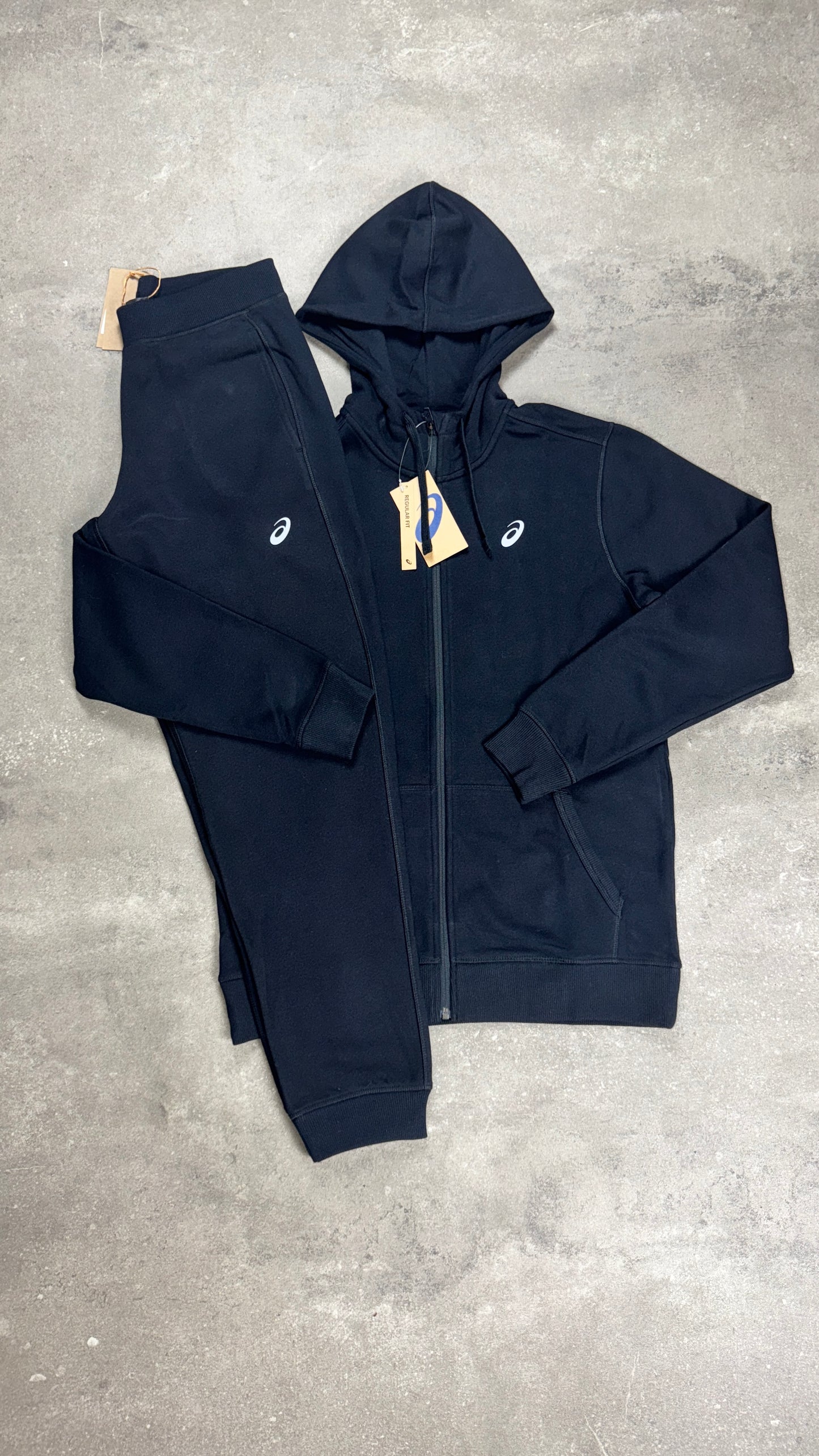 Asics Cotton Tracksuit Black