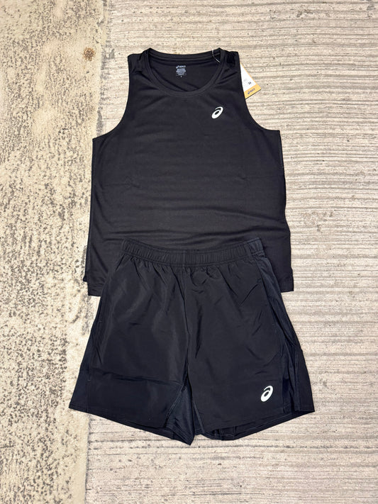 Asics vest short set black