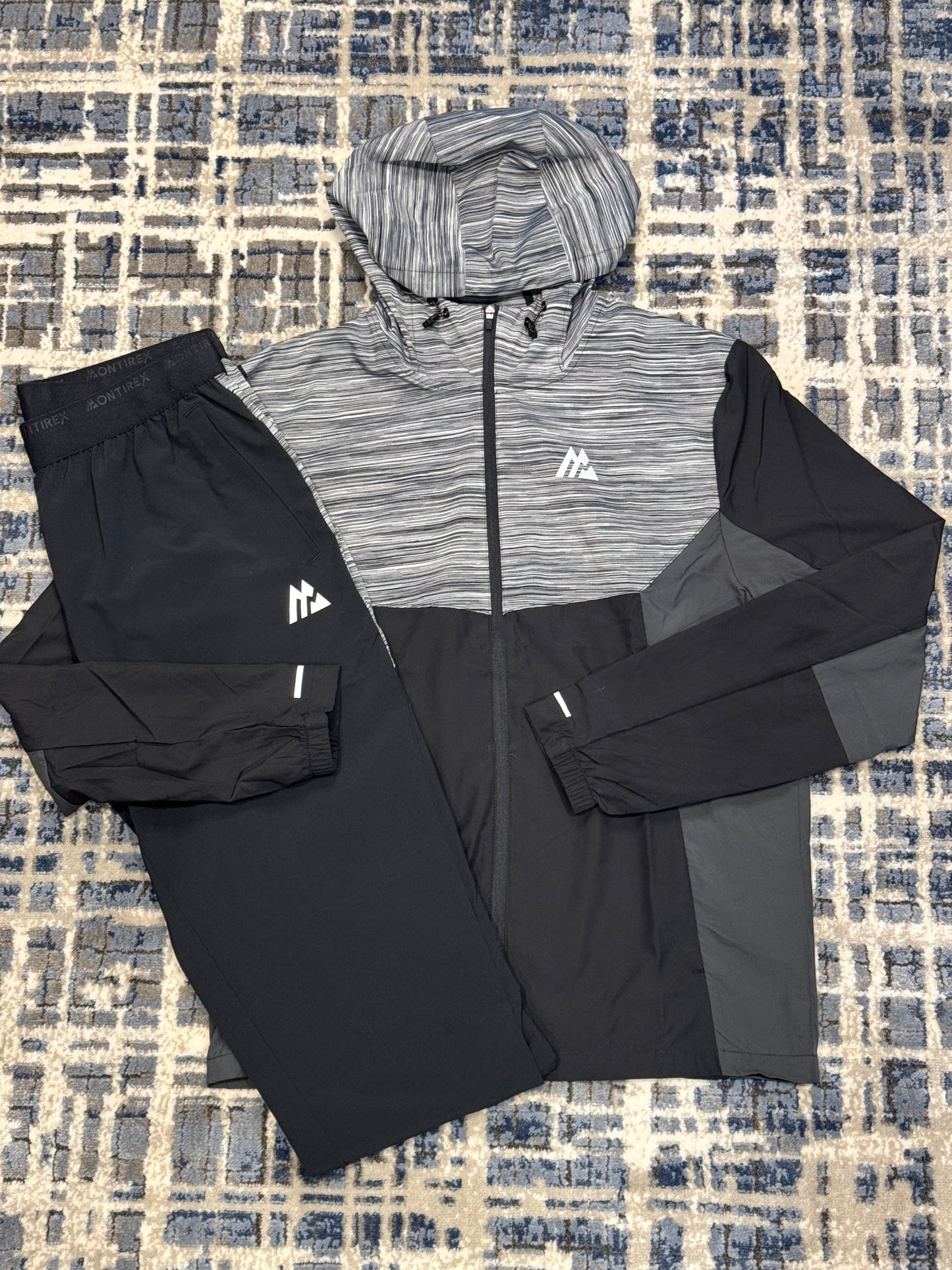 Montirex black/ grey space dye tracksuit