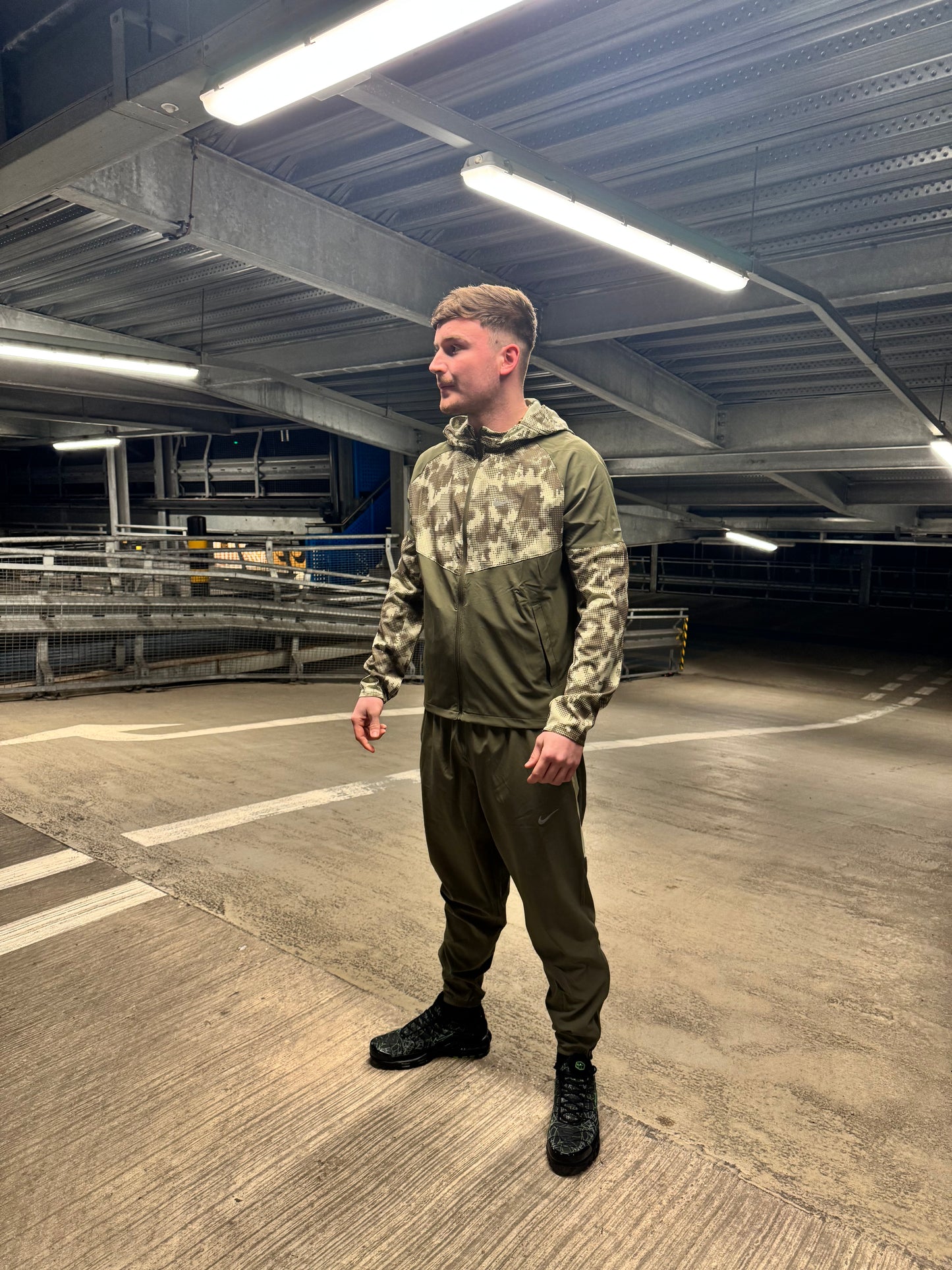 Nike Repel Miler Camo tracksuit khaki