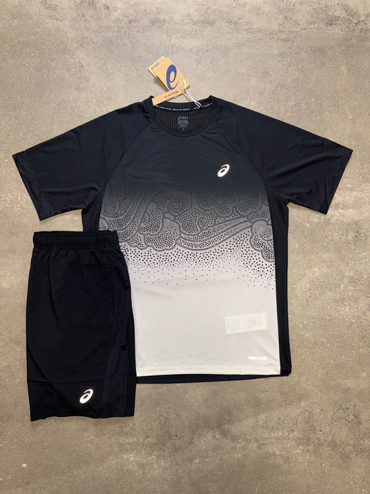 Asics Road pattern set black 7” shorts